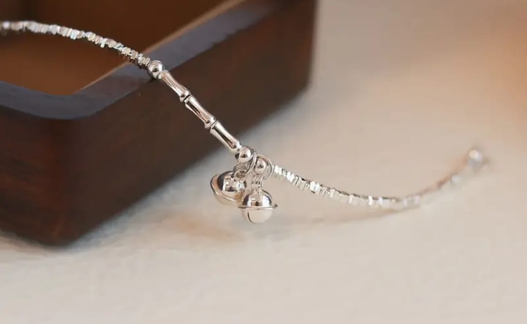 BRACCIALE DOPPIA CAMPANELLA ARGENTO