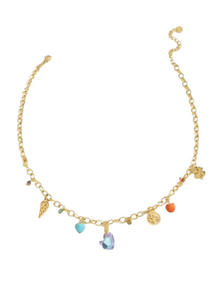Collana cuore cangiante