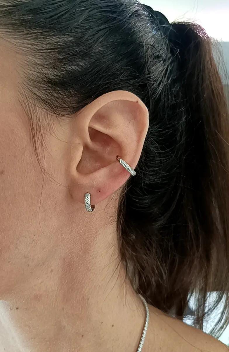 HOOPS ZIRCONI MINI ARGENTO