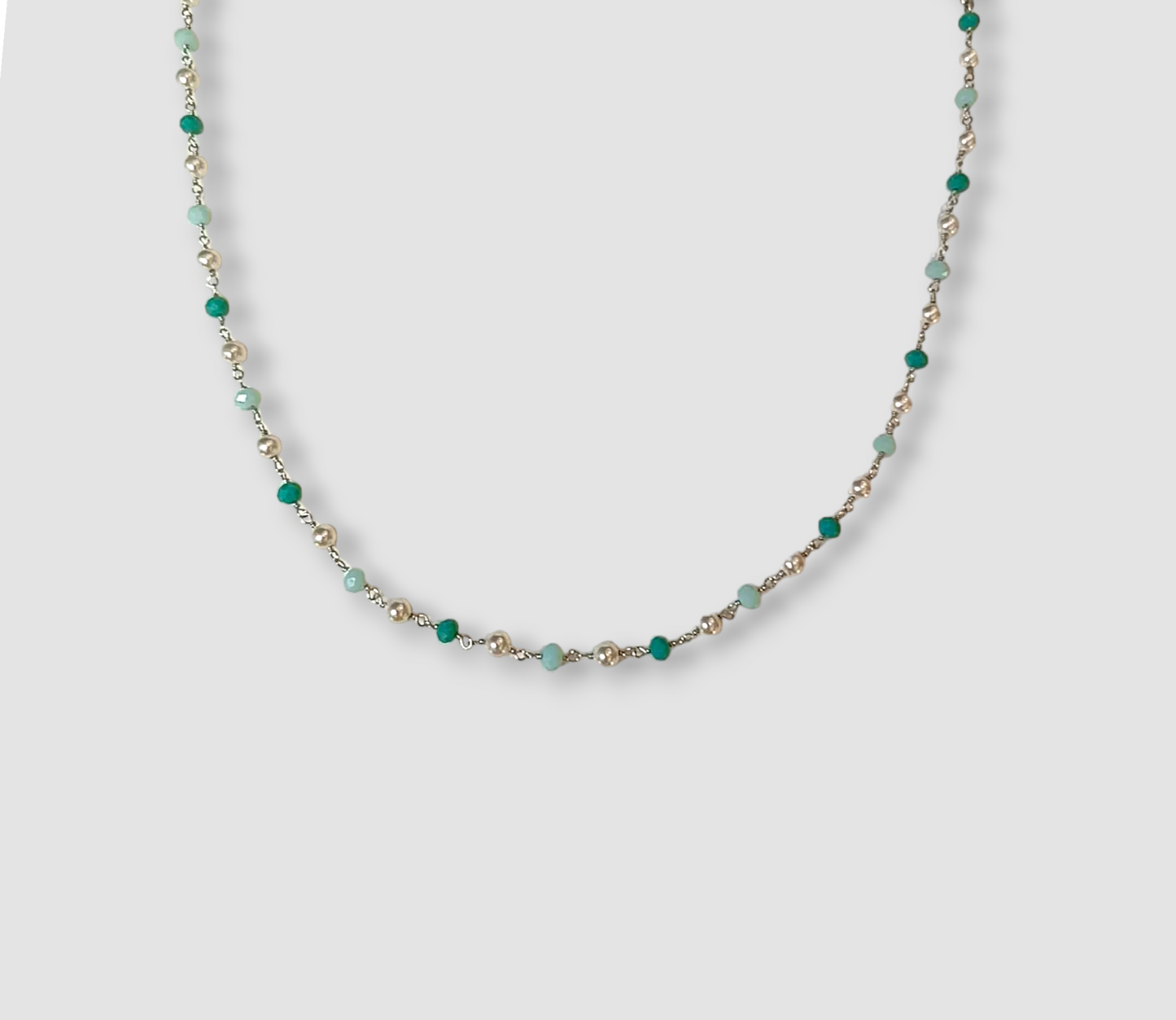 COLLANA RIFLESSI DI MARE ARGENTO