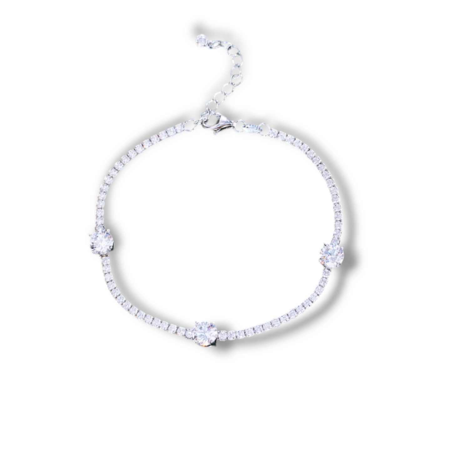 BRACCIALE TENNIS LUCE ARGENTO