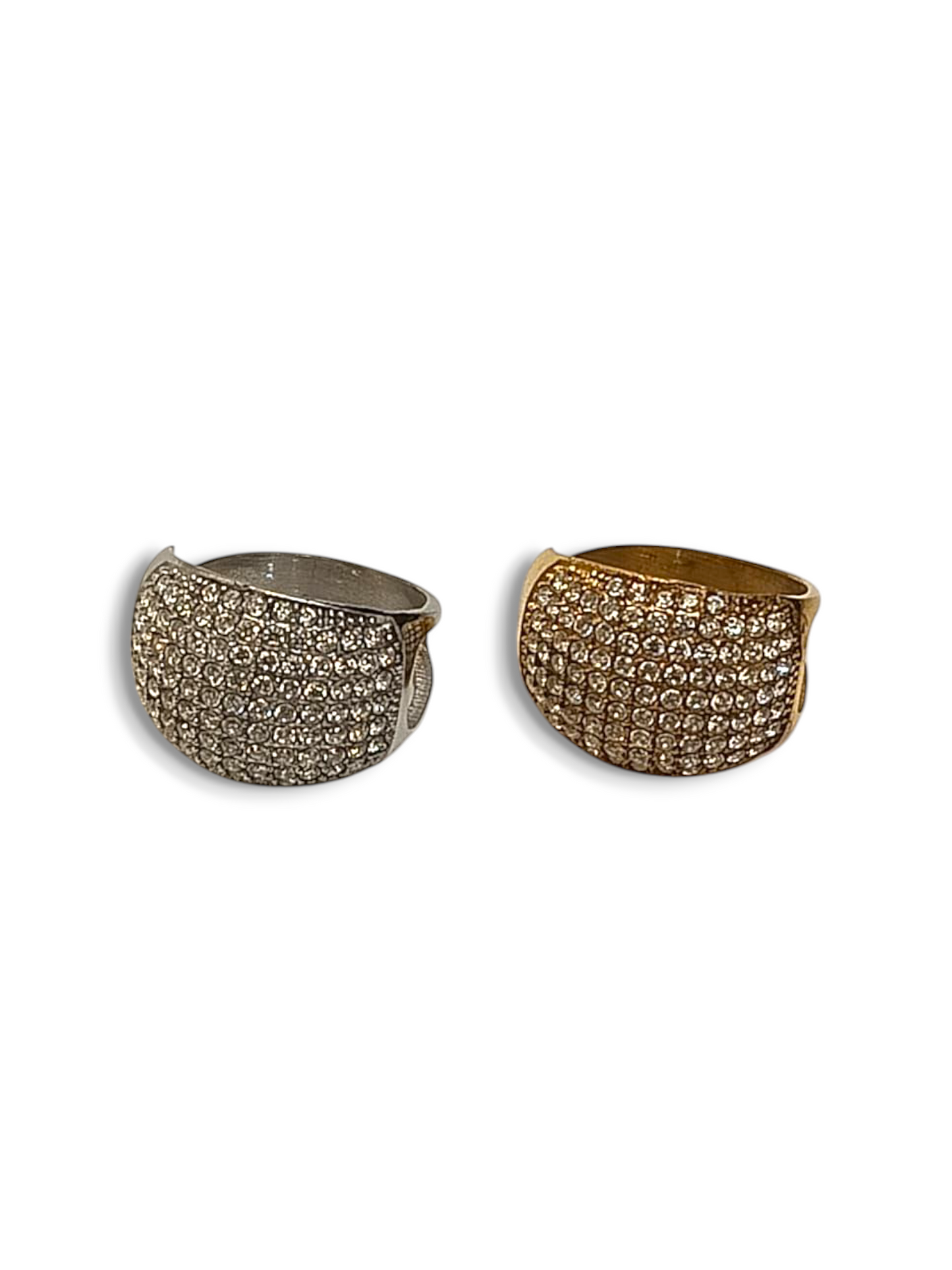 Anello fascione zirconato