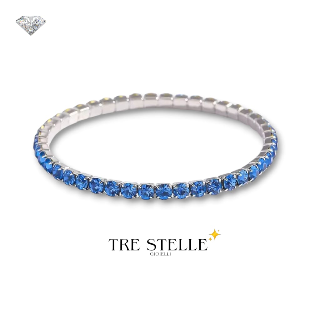 Bracciale tennis blu oceano