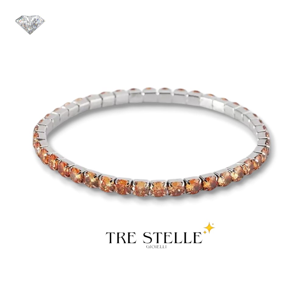 Bracciale tennis ambra