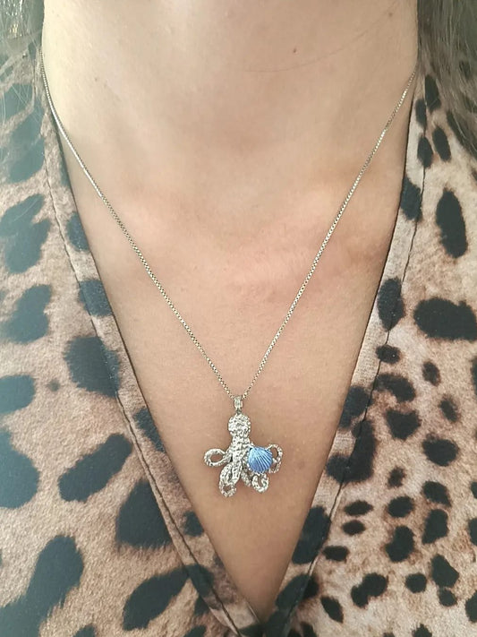 Collana polpo argento