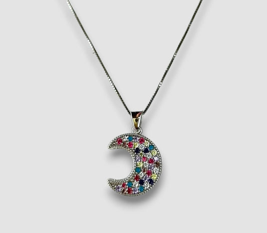 Colla a luna multicolore