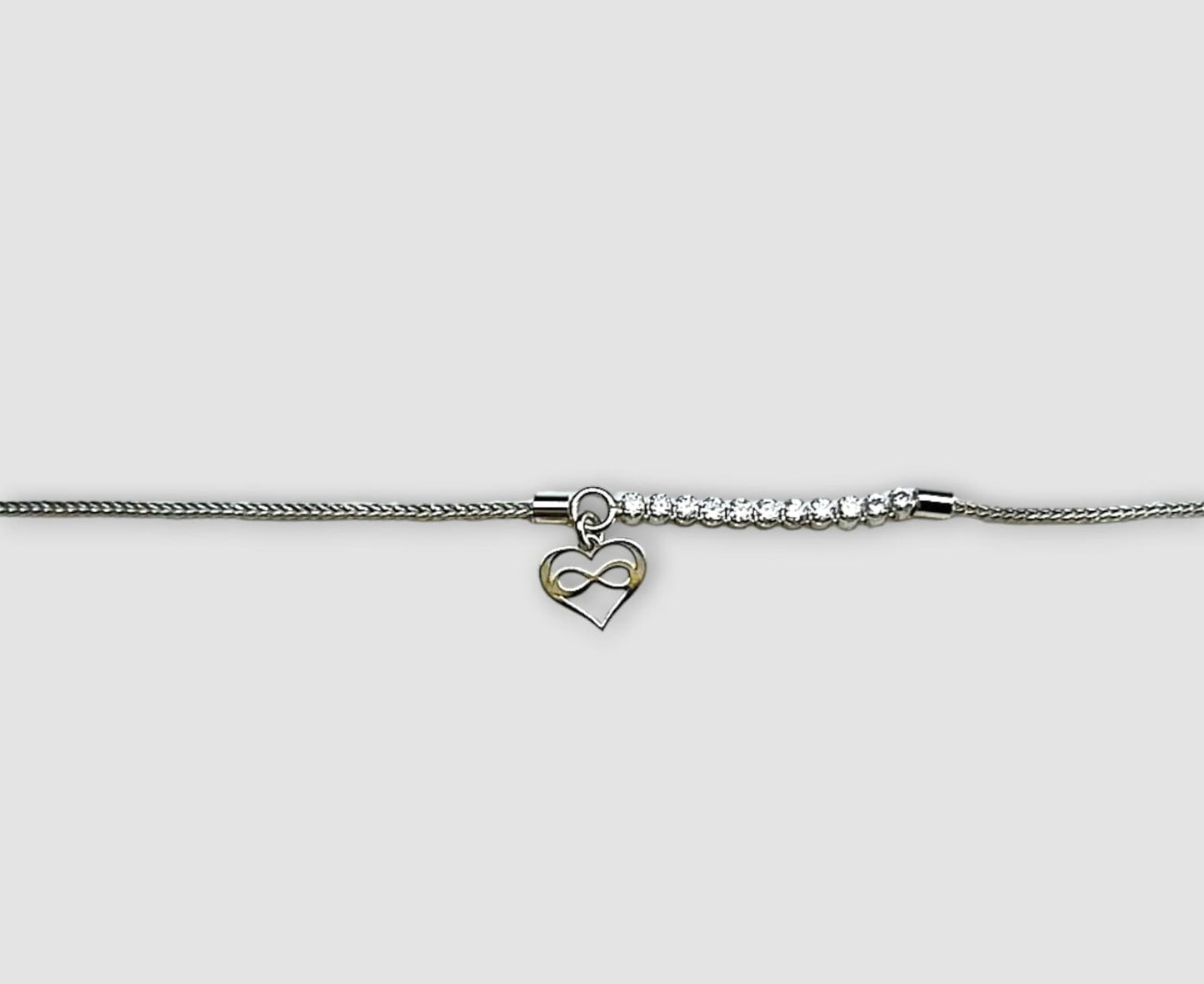BRACCIALE CUORE-INFINITO SLIM ARGENTO