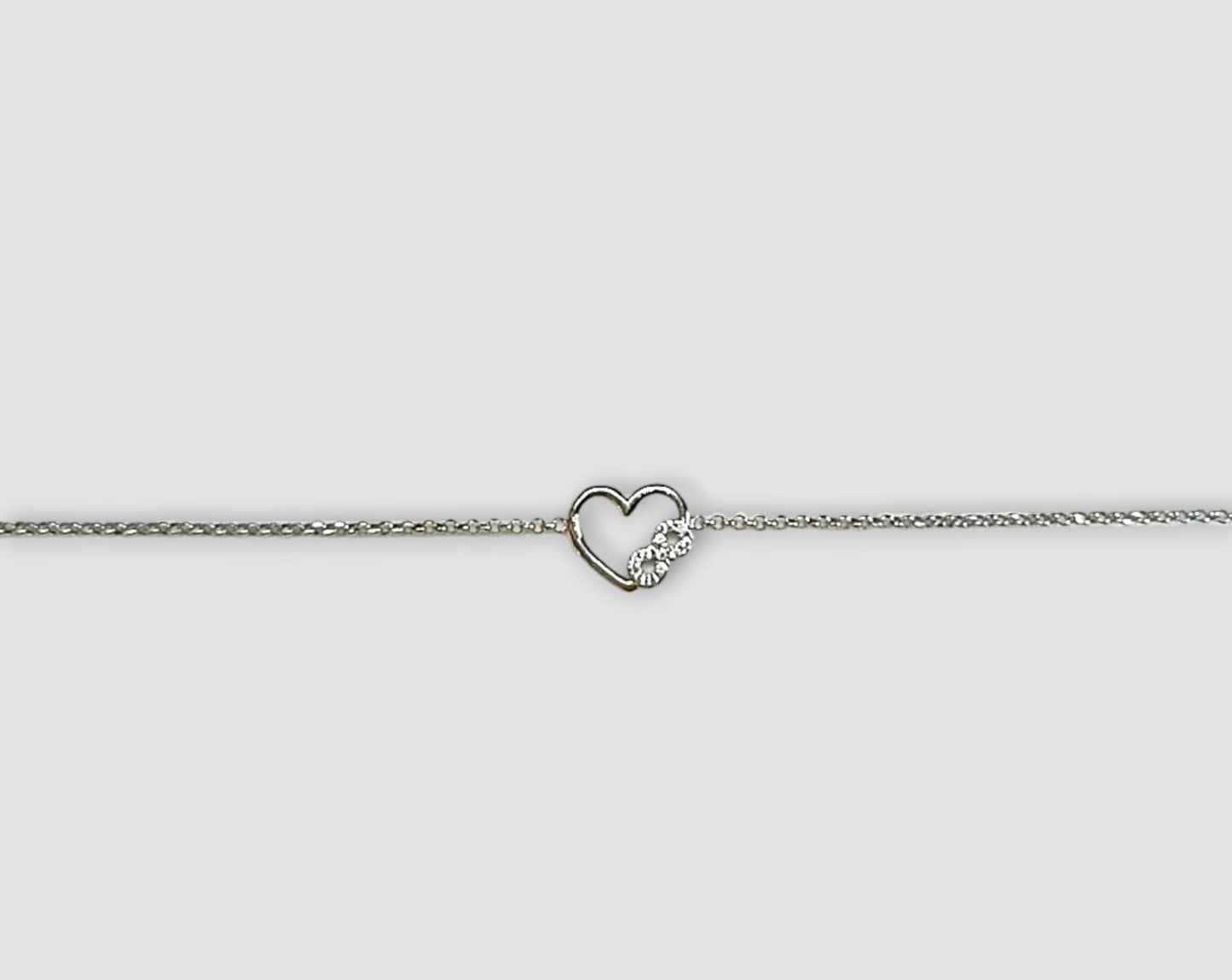 BRACCIALE CUORE-INFINITO ARGENTO