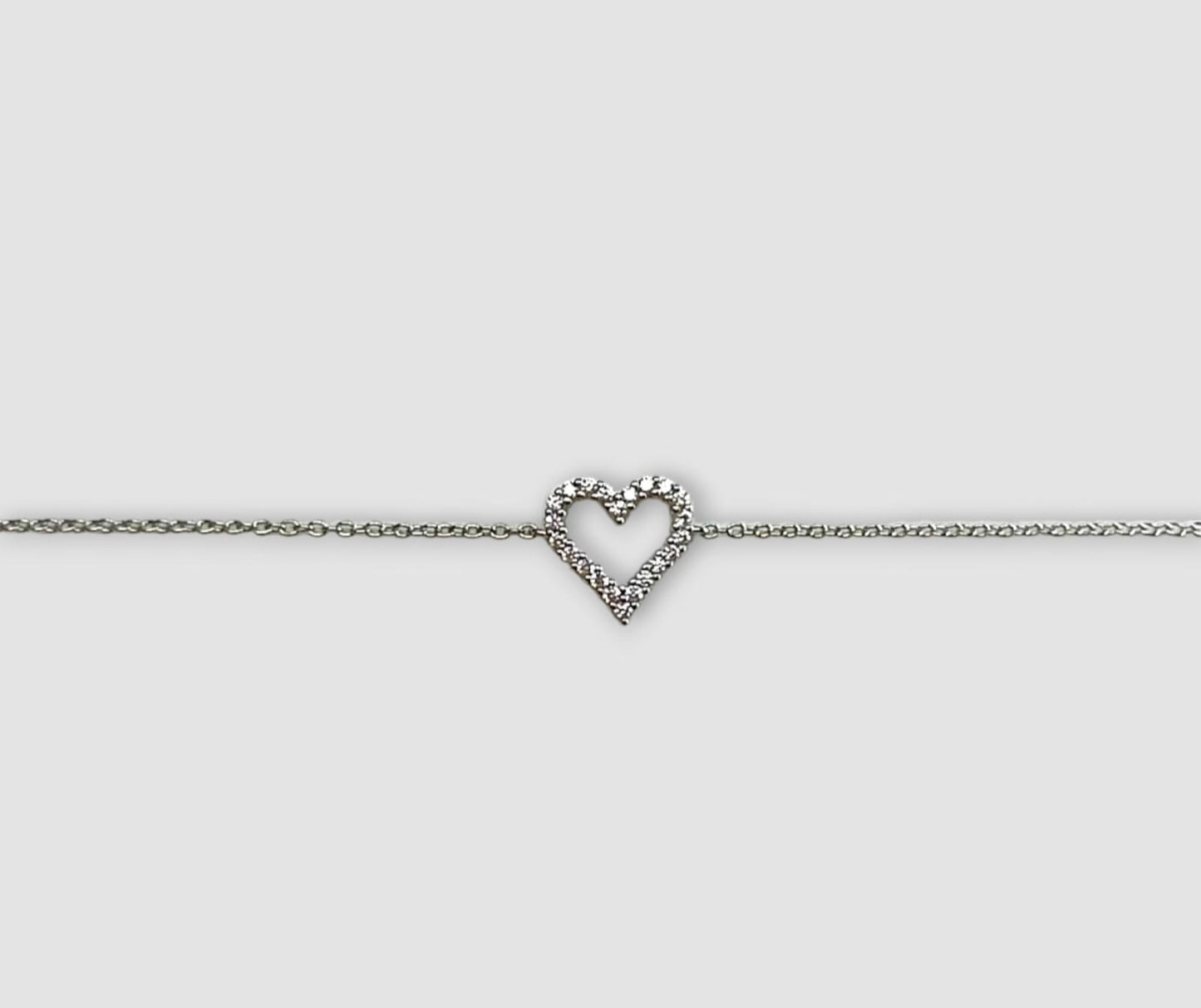 BRACCIALE CUORE VUOTO ARGENTO