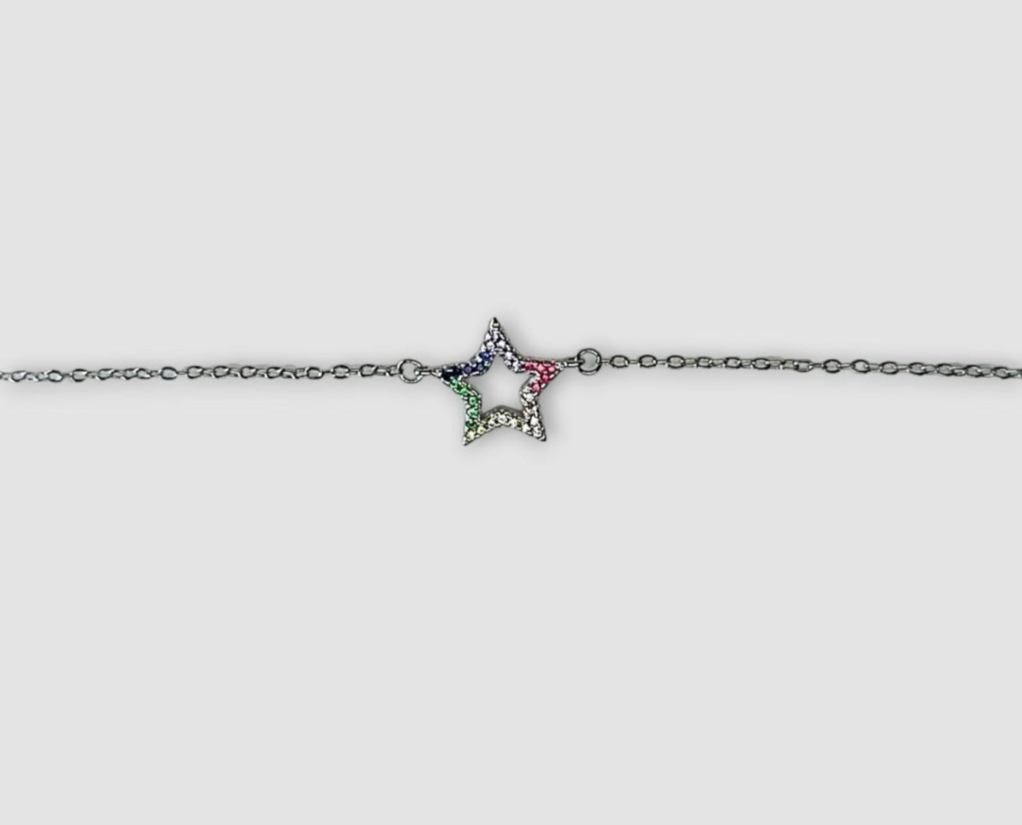BRACCIALE STELLA ARCOBALENO ARGENTO