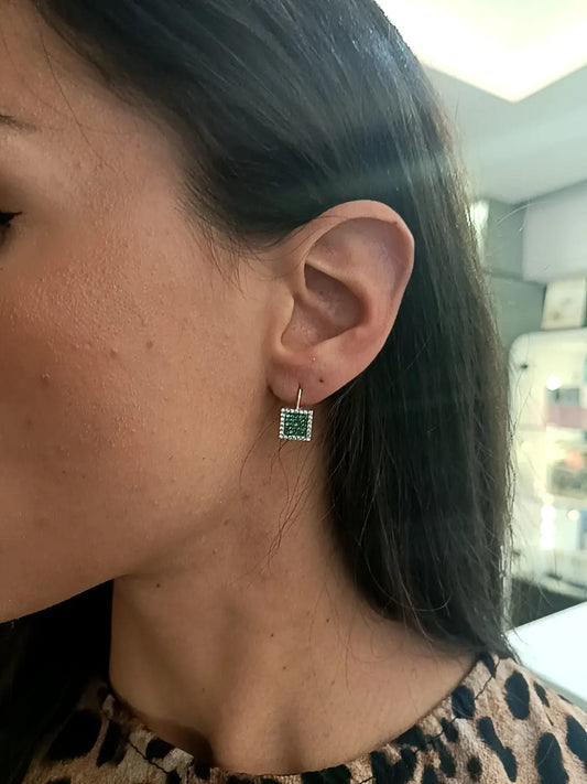 ORECCHINI IRIS QUADRATO ARGENTO