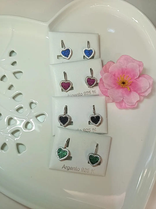 ORECCHINI IRIS CUORE ARGENTO