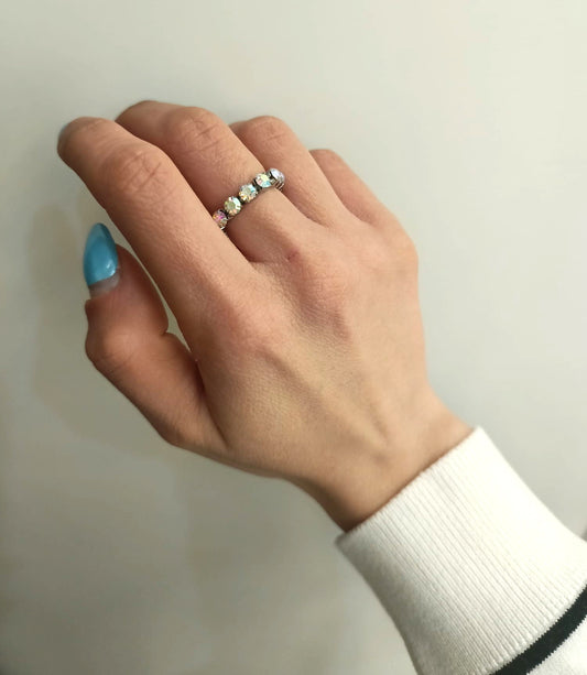 Anello tennis Aurora Boreale