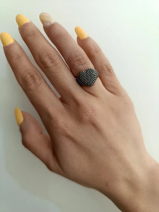 ANELLO CUORE SCUDO ARGENTO