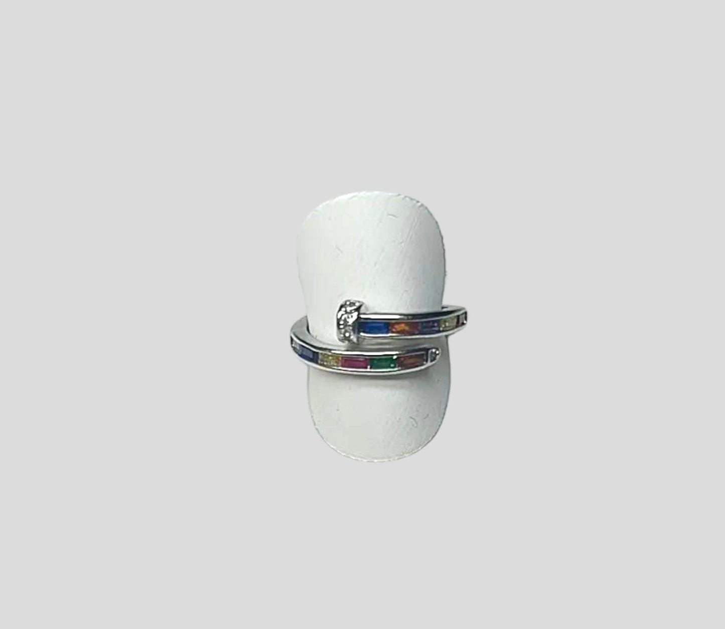 ANELLO CHIODO ARCOBALENO ARGENTO