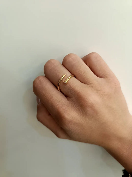 ANELLO CHIODO ORO GIALLO 18 KT