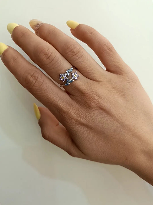 ANELLO FLORA ARGENTO