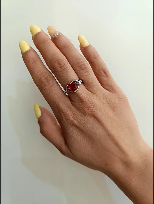 ANELLO CUORE RAPITO ARGENTO