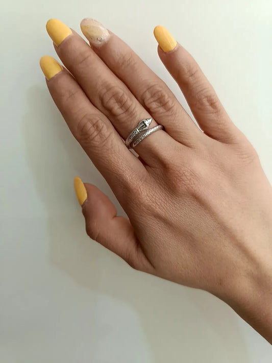 ANELLO SNAKE ARGENTO