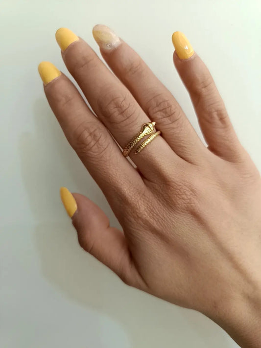 ANELLO SNAKE PLACCATO ORO