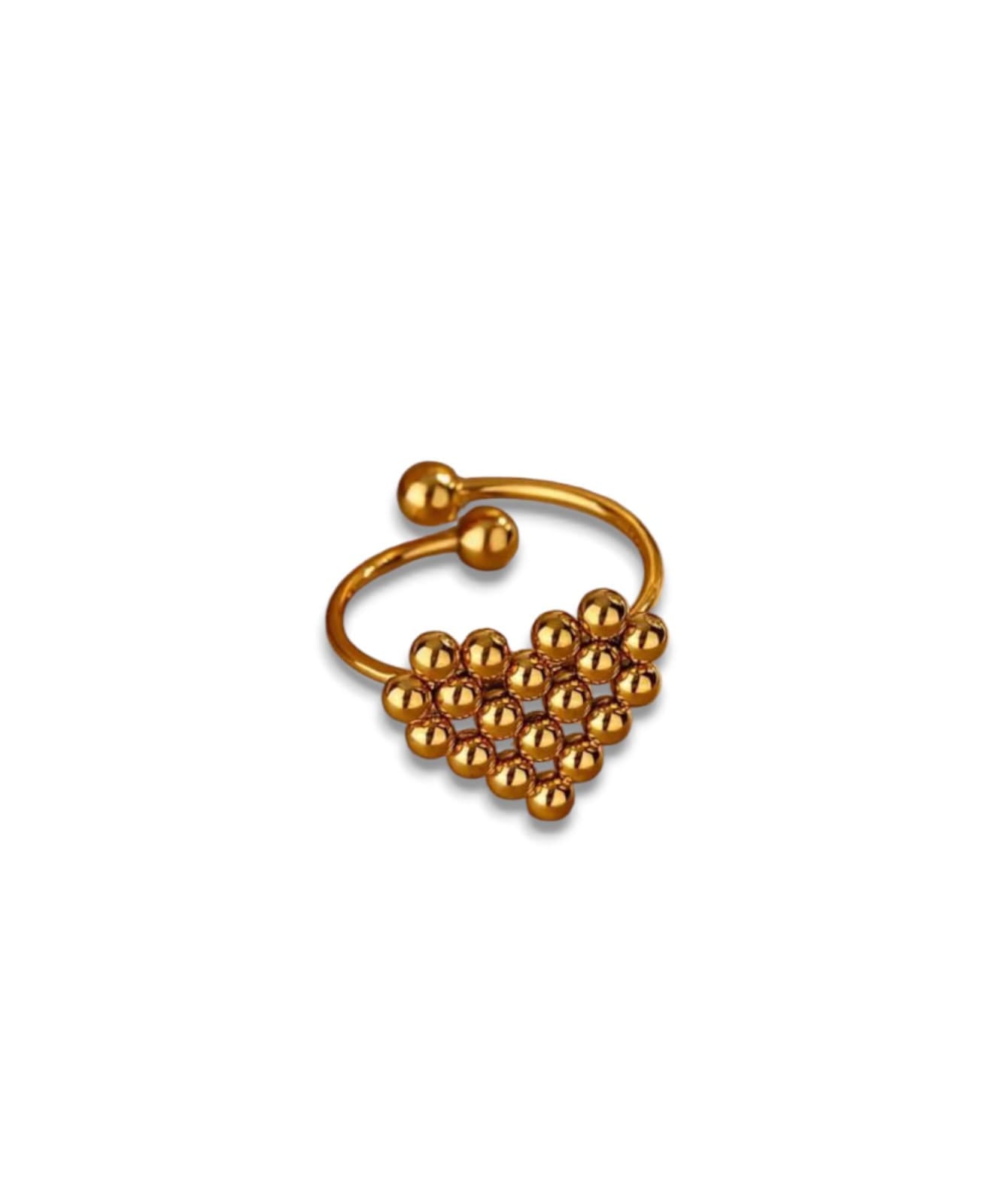 Anello cuore bubble