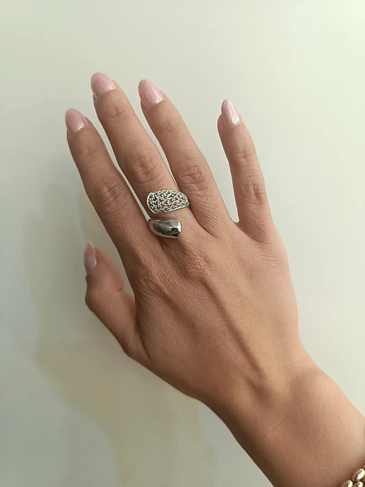ANELLO KELLY DOUBLE ARGENTO