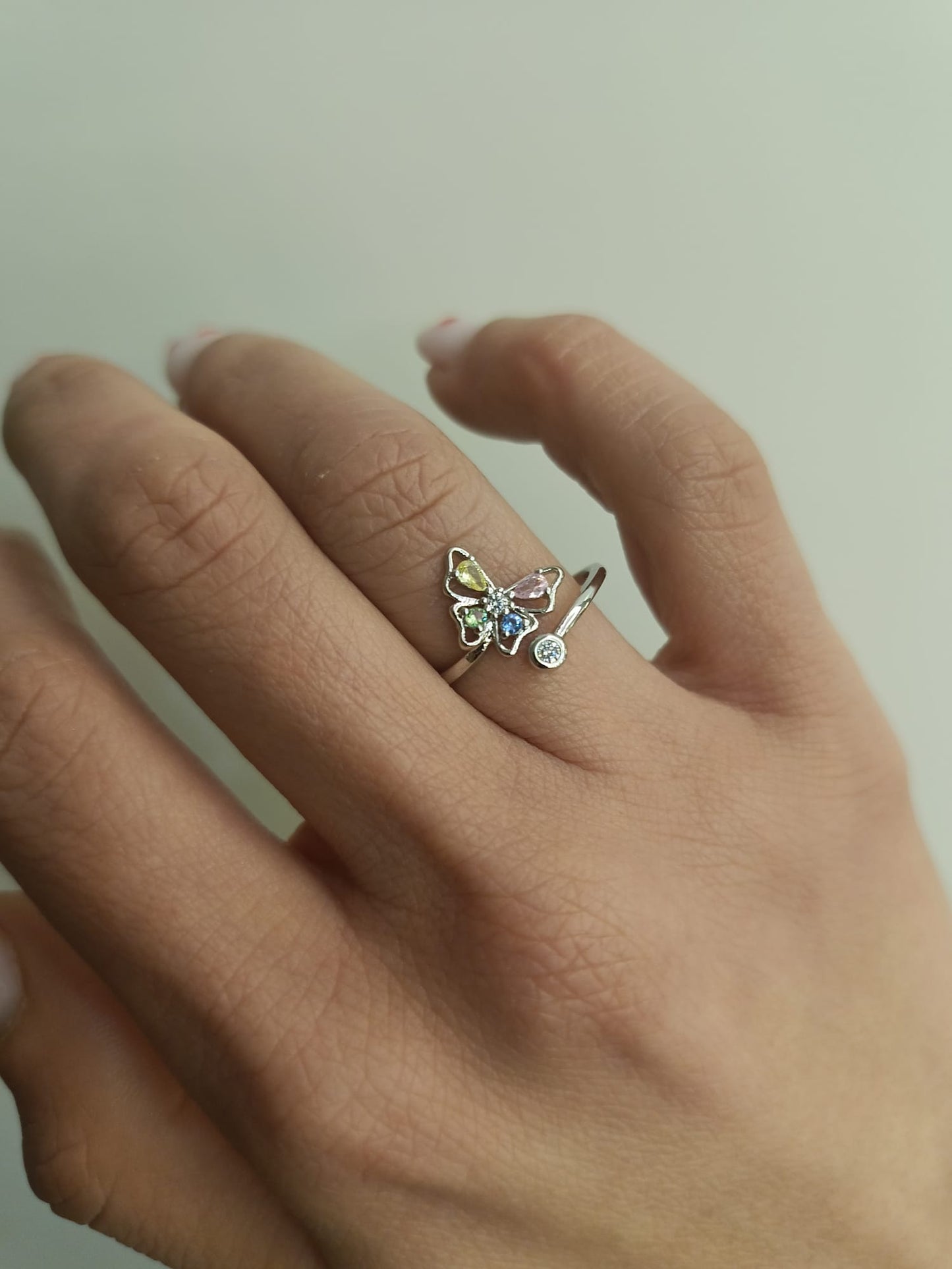 Anello farfalla argento