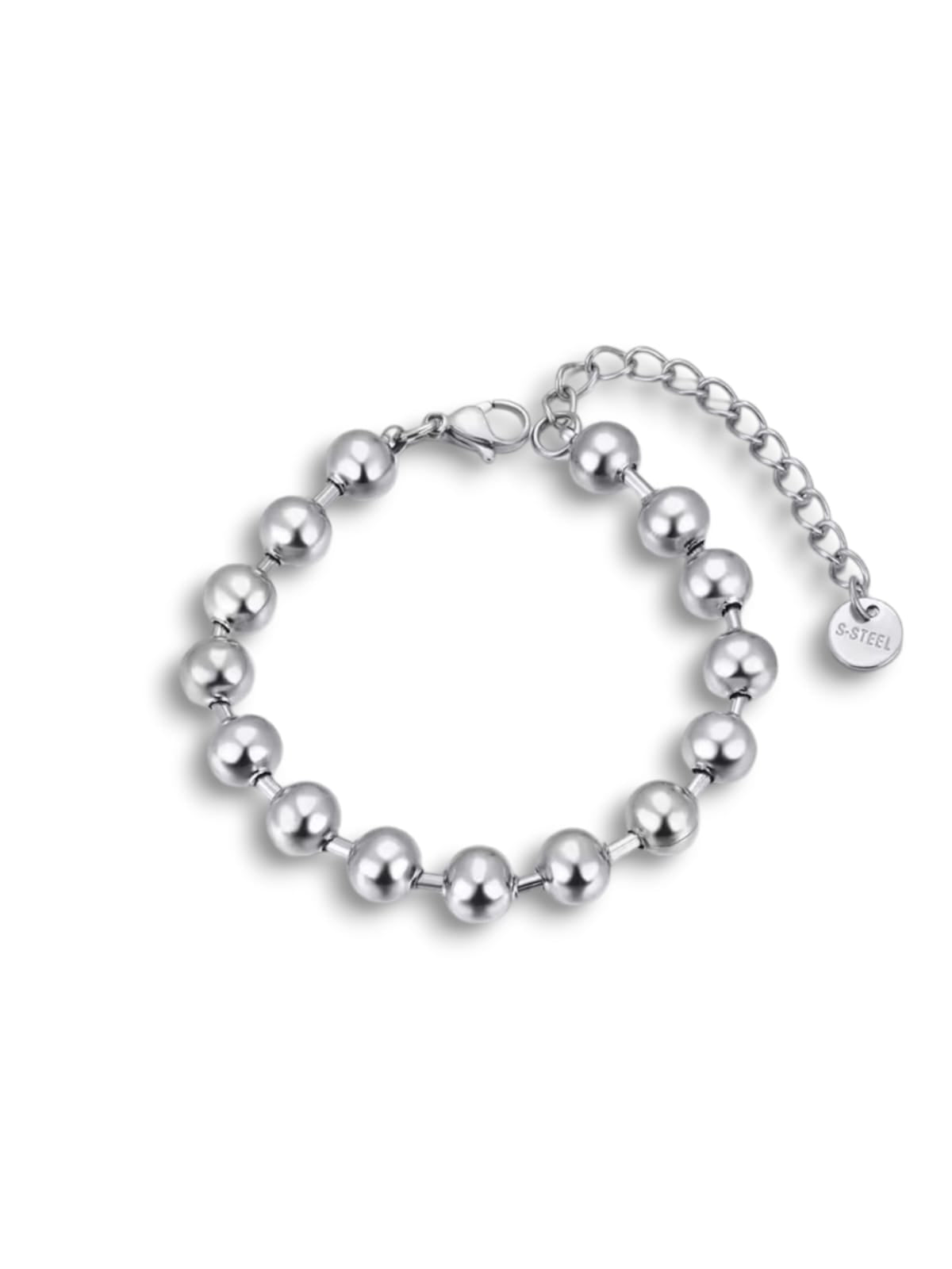 Base bracciale sfere 8mm silver