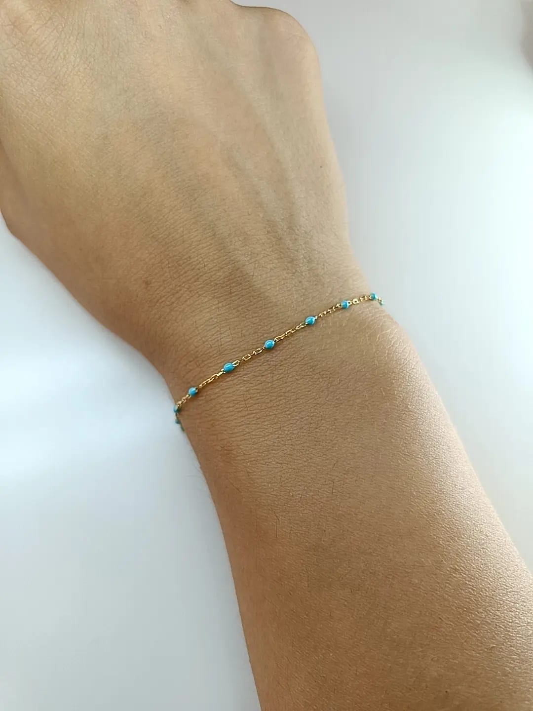 BRACCIALE TOCCO DI TURCHESE ORO GIALLO