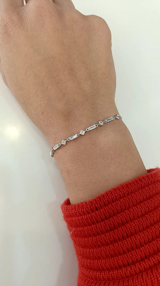 BRACCIALE BAGUETTE ARGENTO