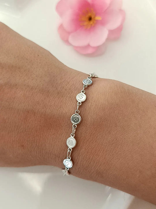 BRACCIALE BOTTONE ARGENTO