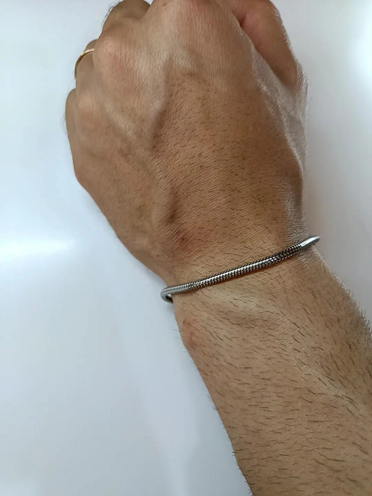 BRACCIALE CODA DI TOPO ARGENTO