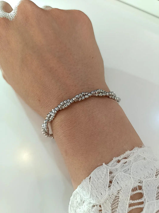 BRACCIALE TRECCIA ARGENTO