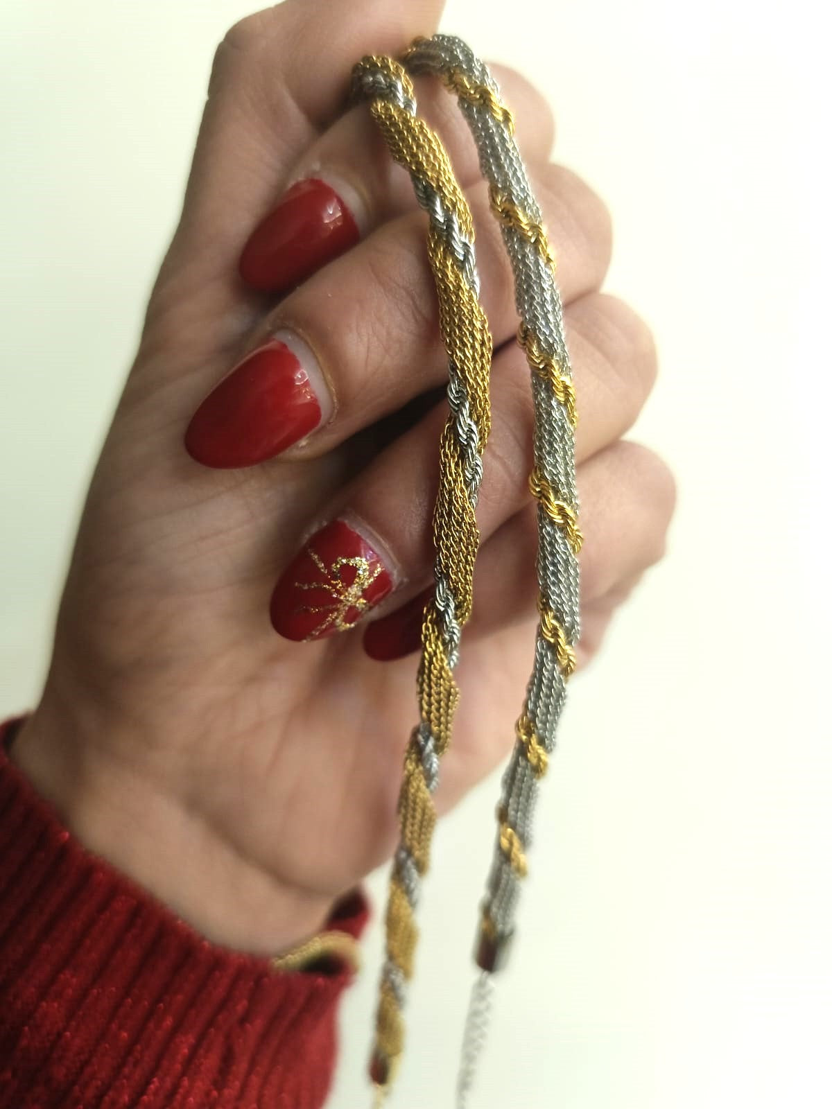 Bracciale intreccio bicolore