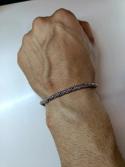 BRACCIALE INTRECCIO ARGENTO