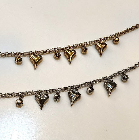 BRACCIALE CON SONAGLIO + CUORICINI