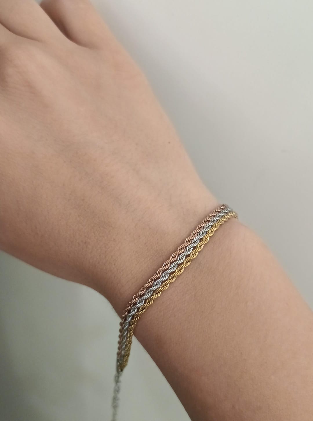 Bracciale torchon tricolor