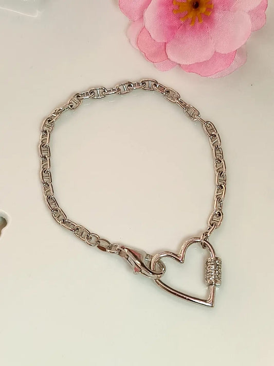 BRACCIALE BIG HEART ARGENTO