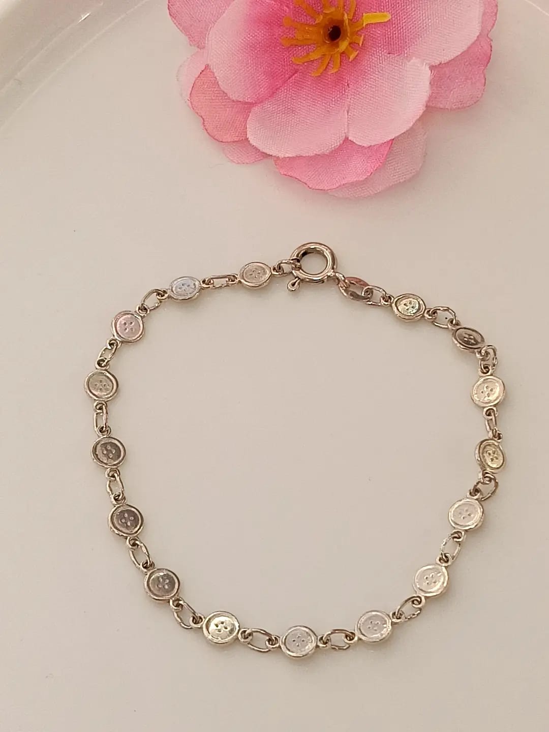 BRACCIALE BOTTONE ARGENTO