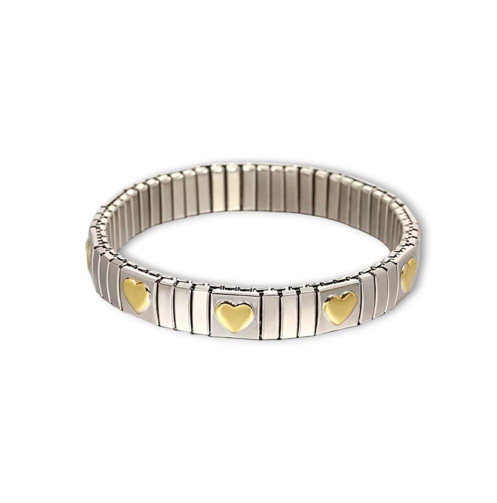 Bracciale cuori elasticizzato