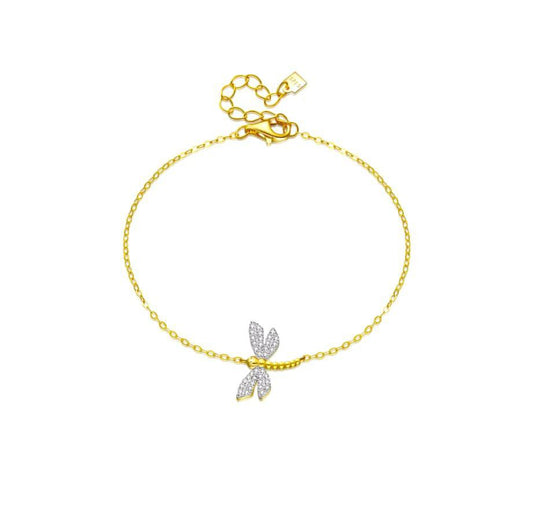 BRACCIALE LIBELLULA PLACCATO ORO