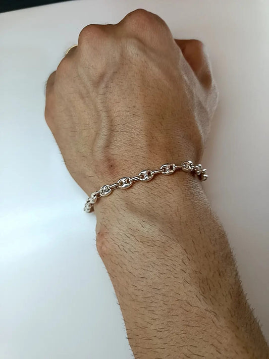 BRACCIALE CATENA MARINARA ARGENTO