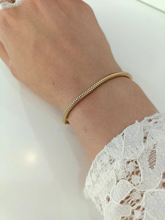 BRACCIALE CODA DI TOPO PLACCATO ORO