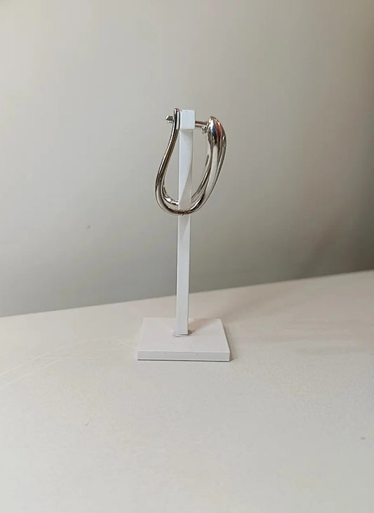 ORECCHINI CERCHI ONDA ARGENTO
