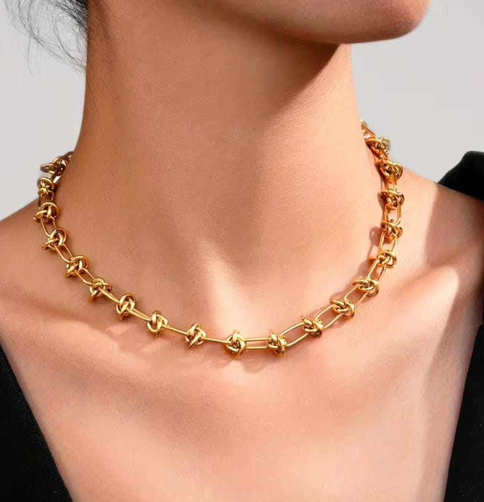 Collana catena intreccio gold
