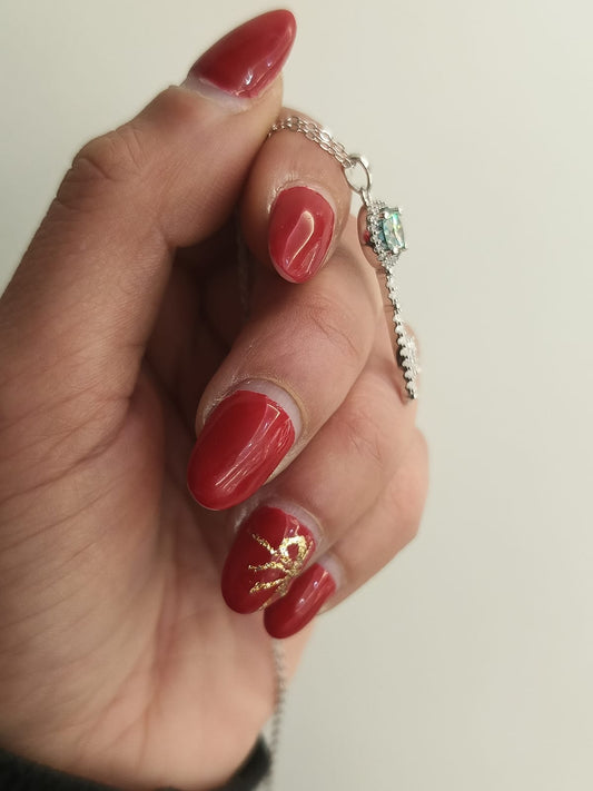 Collana chiave di moissanite argento