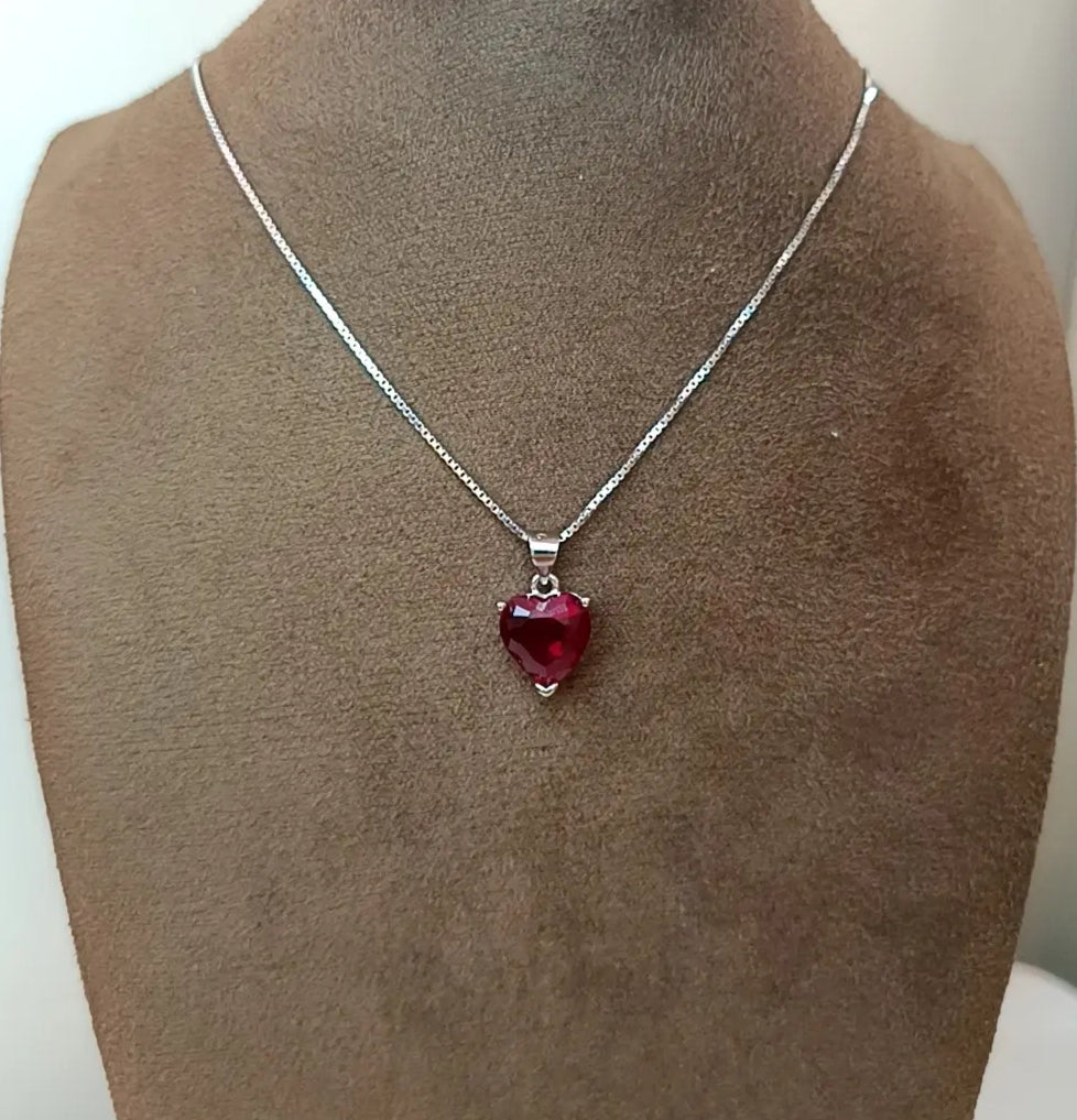 Collana cuore rosso