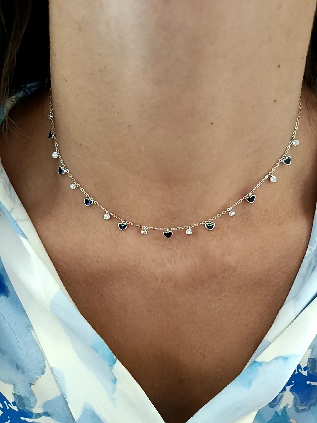 Collana cuori neri