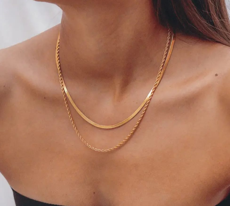 Collana double snake e torchon