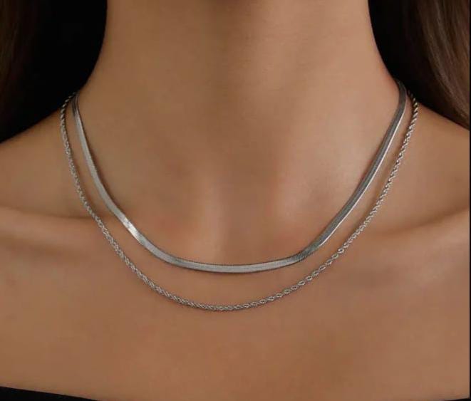 Collana double snake e torchon